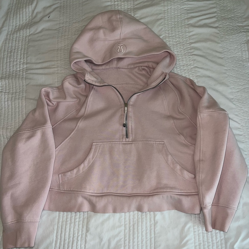 lululemon athletica Light Pink Half-Zip Sweater